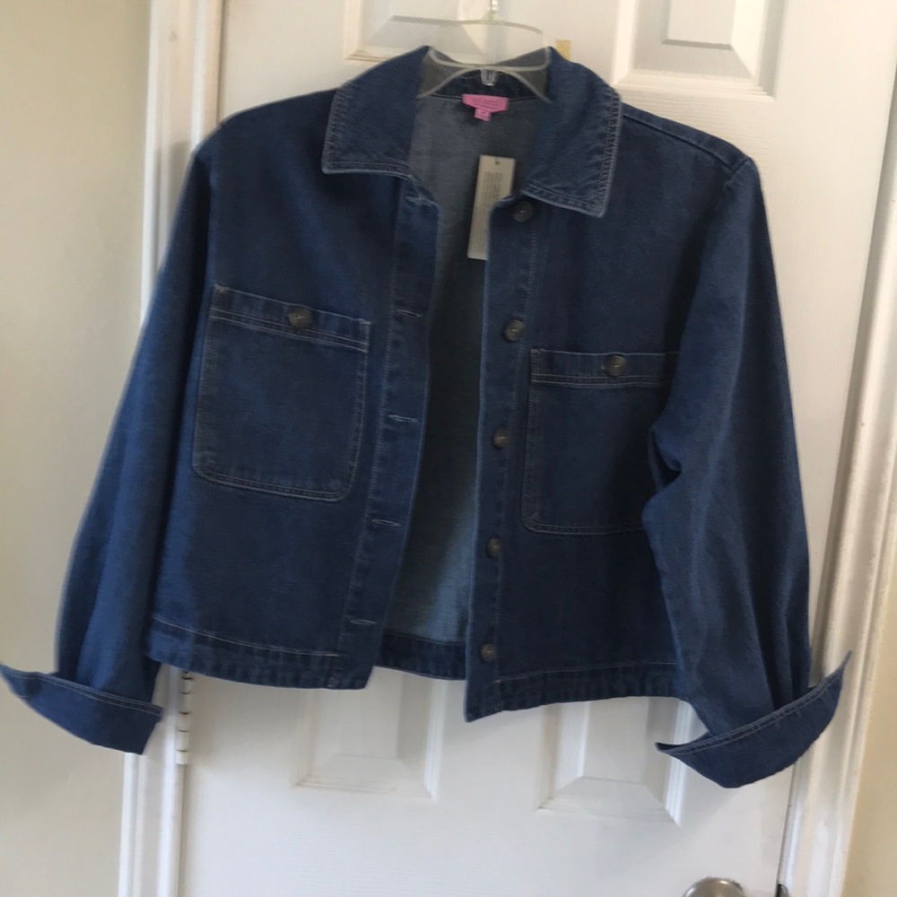 Francesca Miami oversized jean jacket. NWT